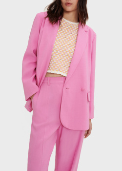 Розовый пиджак Maje свободного кроя, фото
